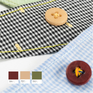 SAMA 2025三色安可拉红焦糖奶油色泥潭绿双平果实衬衫简约纽扣