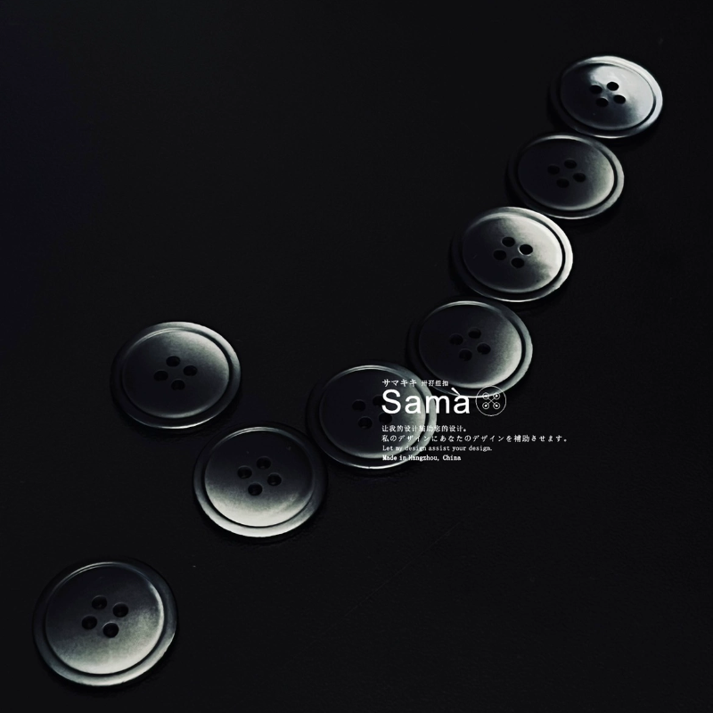 SAMA 破晓 鼓圆细边暗黑简约黑白过渡外套贝壳扣,纺织面料/辅料/配套,服装纽扣,淘宝优惠券,粉丝福利购,淘宝优惠卷