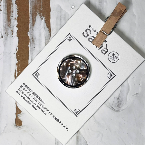 卅孖纽扣 金鱼锁 仿金属方边流光幻彩简约现代四眼扣