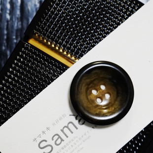 碗形圆润边暗黑百搭呢料大衣毛衫 扣 器物 SAMA