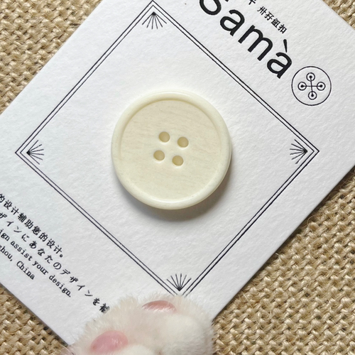 SAMA 游鹭 细边简约百搭木纹有重量感外套衬衫春夏米色尿素扣