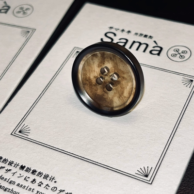 SAMA 丹青雾里 醋酸新款百搭新中式四眼纽扣