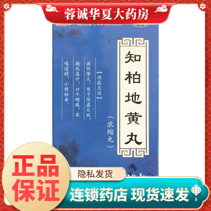上龙 知柏地黄丸(浓缩丸) 720丸*1瓶/盒滋阴降火阴虚火旺耳鸣遗精