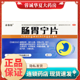 泰林海 肠胃宁片 0.3g*40片/盒正品河南新四方制药 泄泻 大便不调