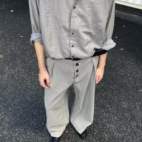 设计感五排扣阔腿直筒西裤