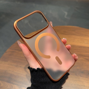 超薄哑光磁吸适用iPhone17promax手机壳磨砂半透明苹果17pro保护套简约防摔高级感全包防摔电镀硬壳磁吸壳