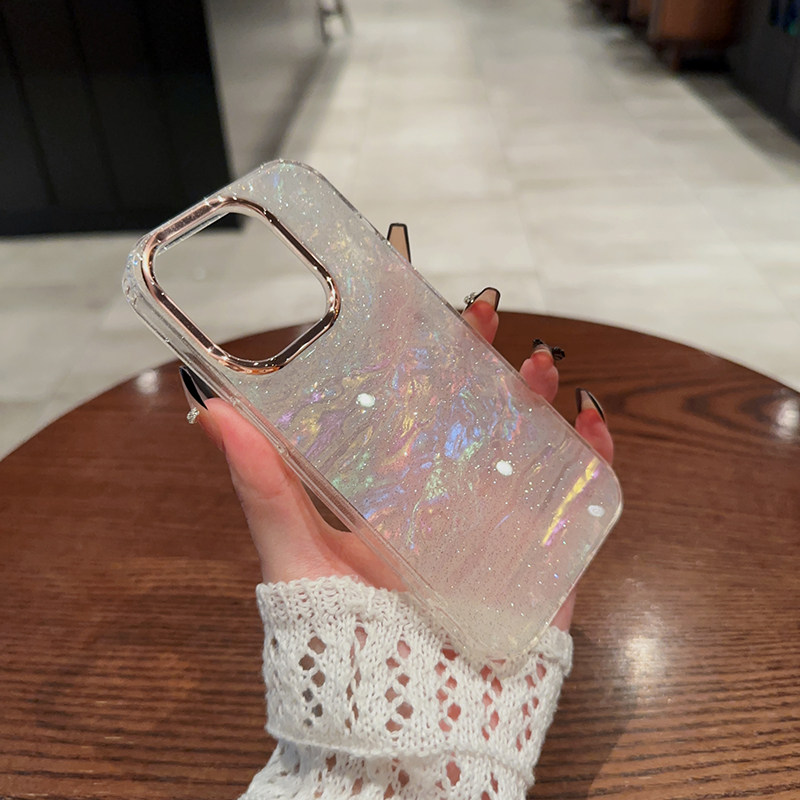 糖希【闪粉贝壳纹】适用于iPhone16/17pro手机壳防摔苹果14promax保护套13pro高级感15promax硅胶新款简约女,3C数码配件,手机保护套/壳,淘宝优惠券,粉丝福利购,淘宝优惠卷