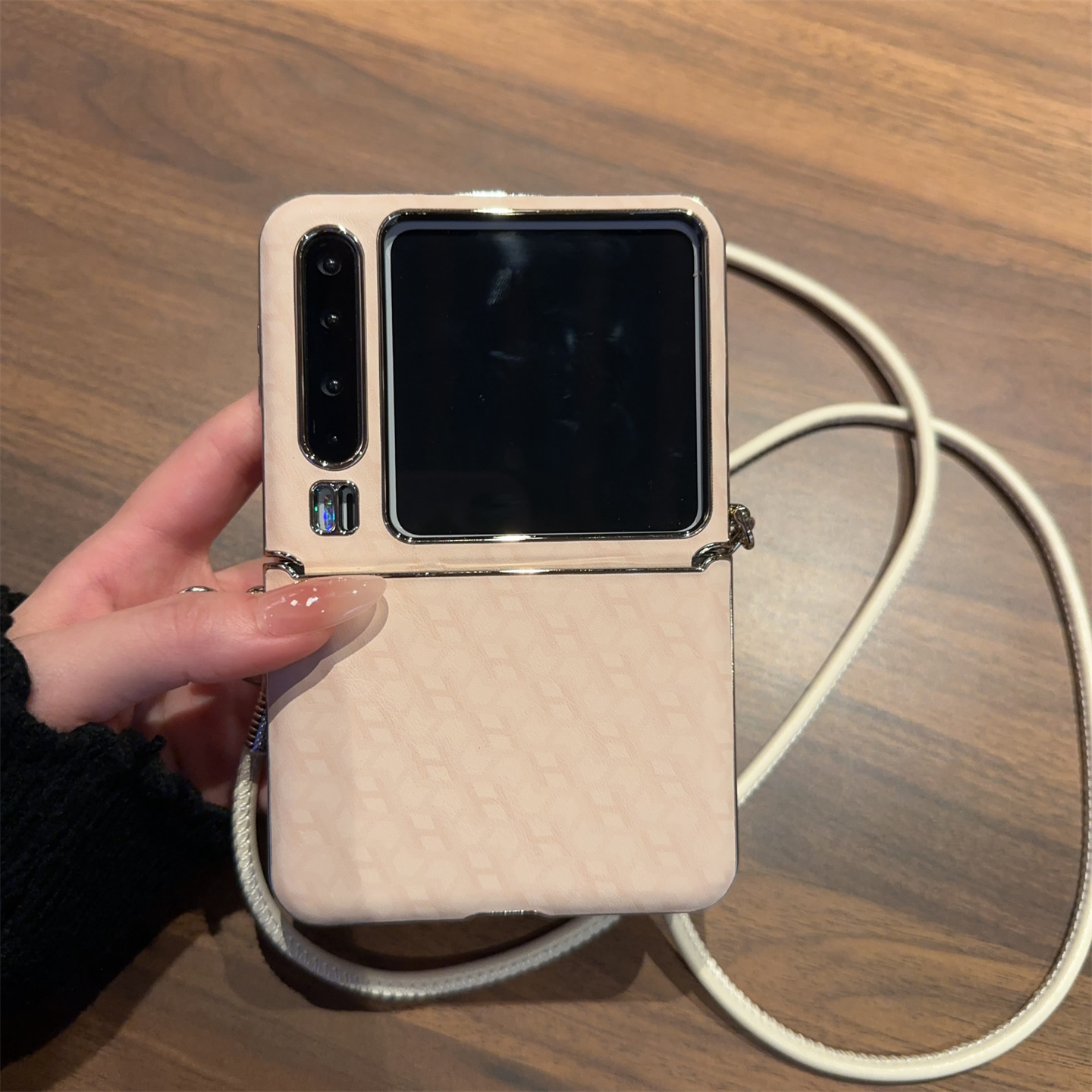 素皮斜挎挂绳华为purax手机壳