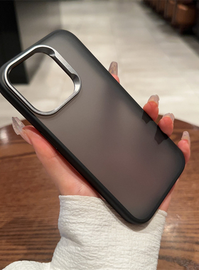 糖希【合金镜头】磨砂适用于iPhone15promax手机壳苹果14promax全包硅胶ip13简约14pro防摔软15pro新款商务