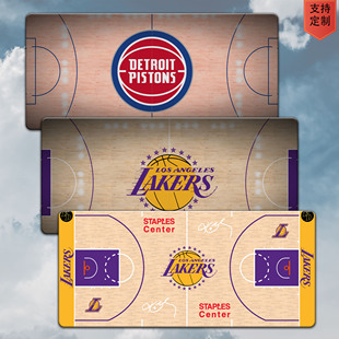 NBA篮球场超大号长款 鼠标垫湖人篮网勇士詹姆斯科比库里桌垫定制