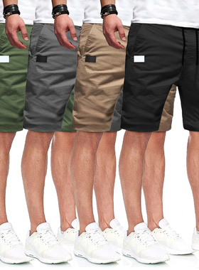 Casual straight youth overalls capris 休闲直筒青春工装五分裤