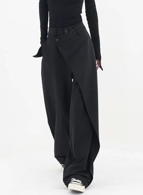 Loose and draping wide leg suit pants 宽松垂感拖地阔腿西装裤