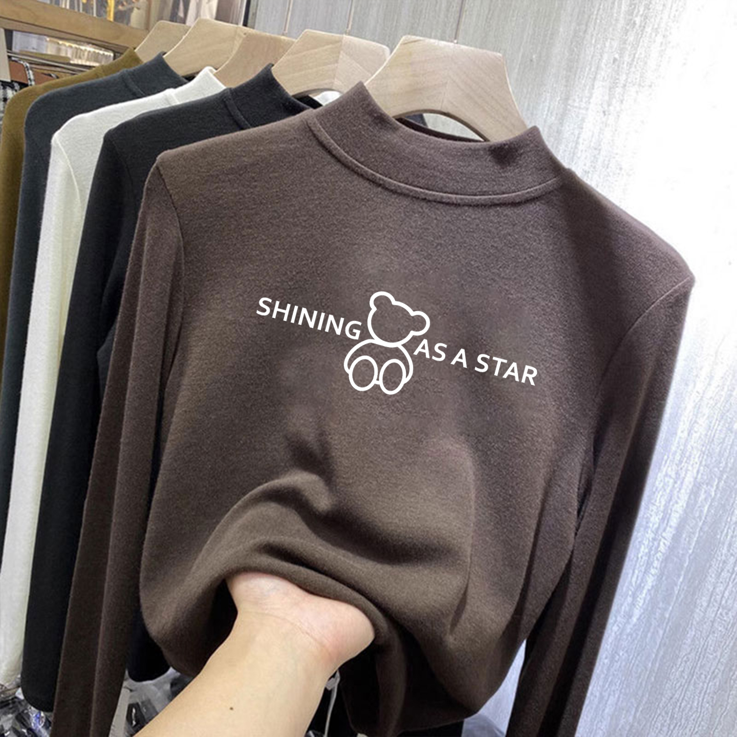 女童德绒长袖T恤秋衣冬装