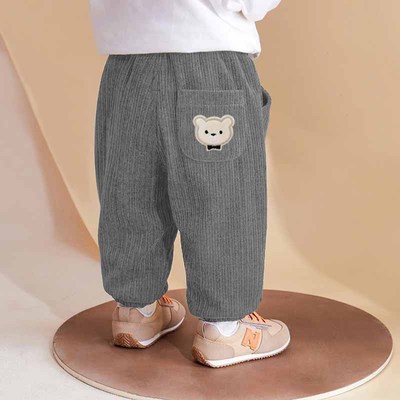 儿童休闲裤中小童灯芯绒长裤潮