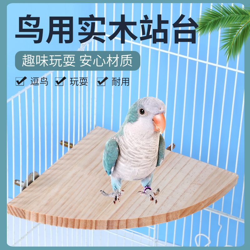 鸟玩具 鹦鹉扇形站台 鸟笼用品 仓鼠跳台跳板休息平台 鸟笼配件