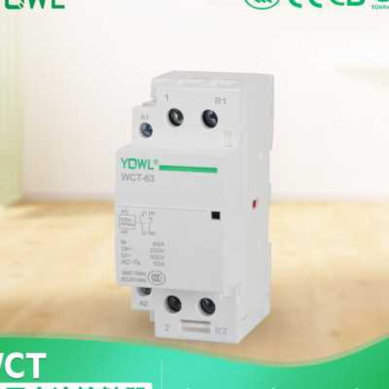 新品2p小型单相wct导轨家用交流接触器63a  2no 220v酒店插卡取电