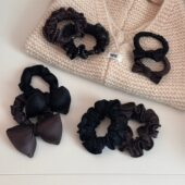 不刮头发小奢风 韩系蝴蝶结小肠发圈高弹力马尾皮筋扎头绳发绳