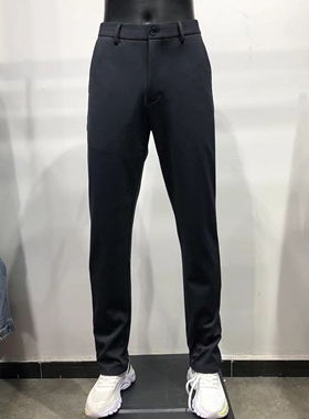 男装品牌(大牌撤柜)弹力柔软秋冬厚款加绒男款男裤中腰商务休闲裤