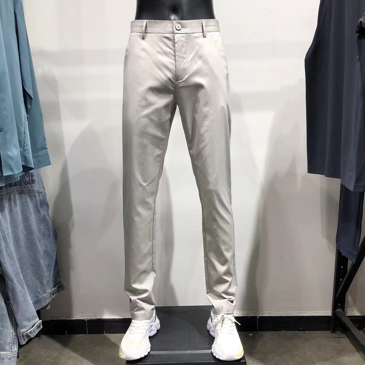 正品大牌!男装品牌!夏季商务休闲裤男士修身小脚裤弹力中腰长裤