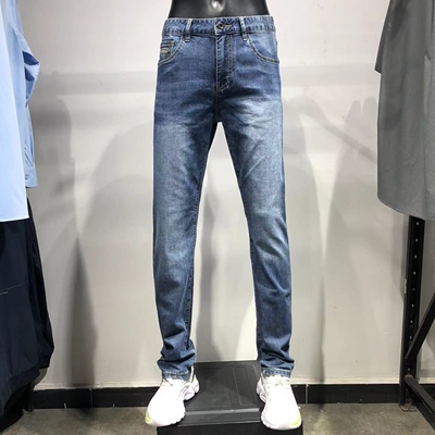 品牌男装夏季薄款修身弹力牛仔裤