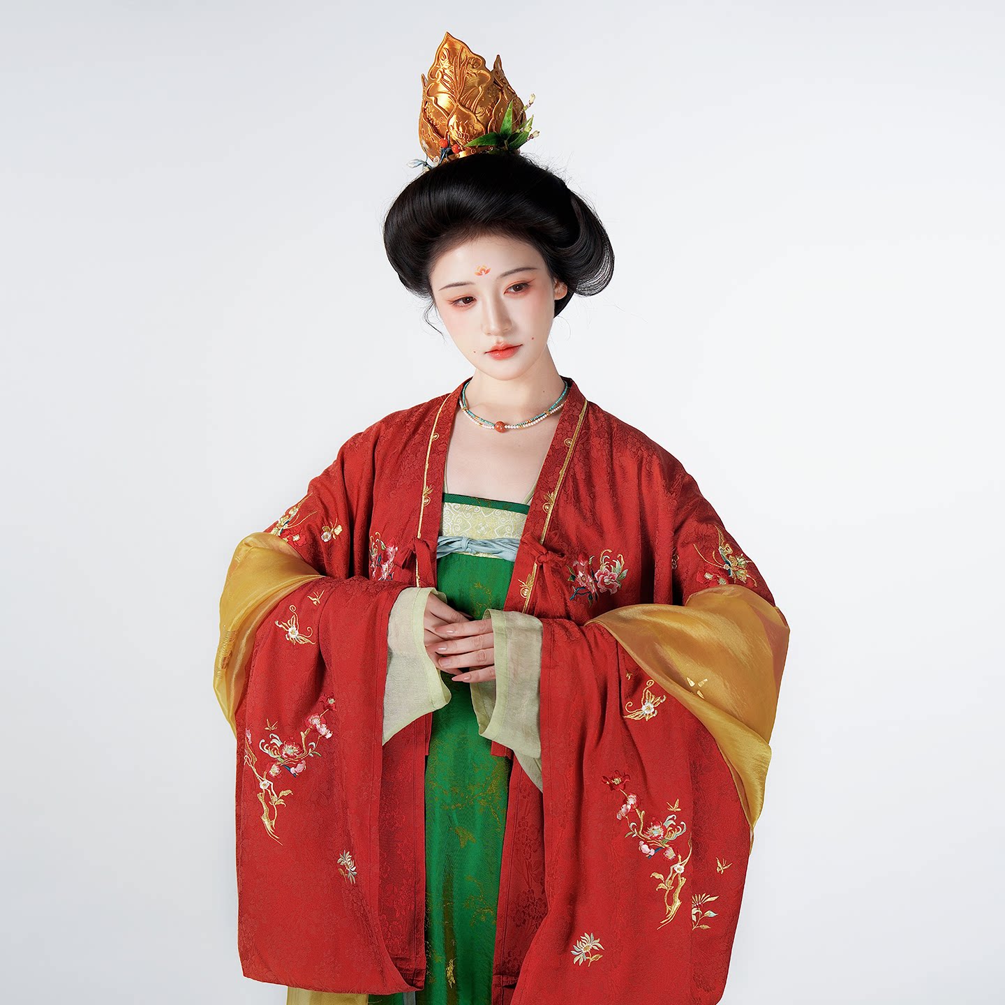 【春和 店庆】长相思 法门寺唐制齐胸鎏金人丝绣花汉服套装