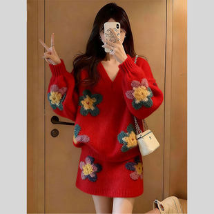 冬季 慵懒软糯毛衣半裙两件套 搭配一整套高级感超好看独特宽松时尚