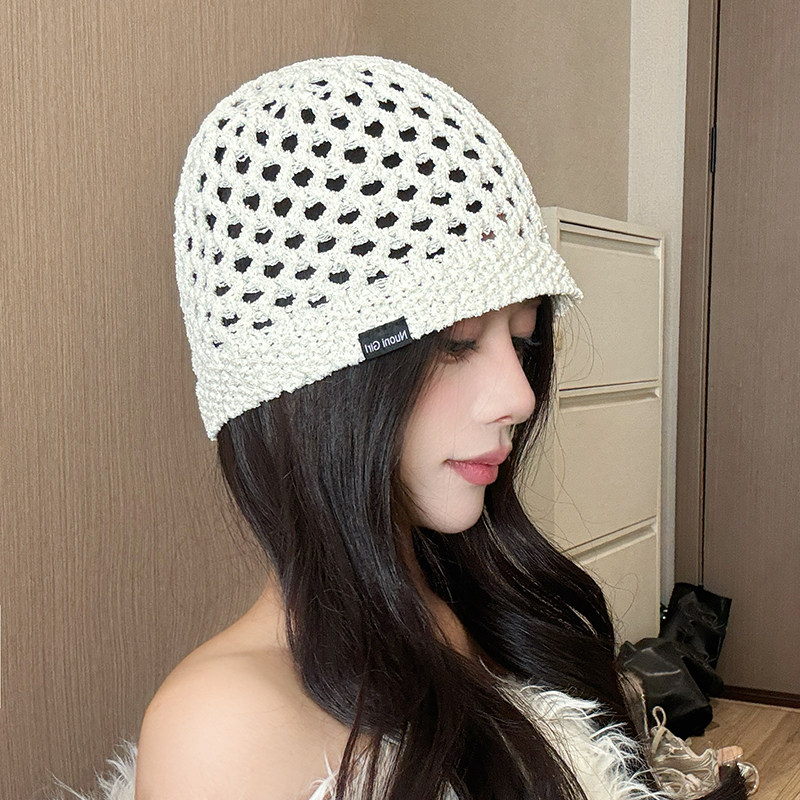 日韩网眼镂空针织帽子女手工编织瓜皮帽小众百搭套头冷帽包头帽潮,服饰配件/皮带/帽子/围巾,帽子,淘宝优惠券,粉丝福利购,淘宝优惠卷