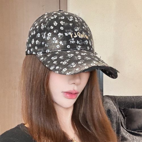 韩版字母做旧棒球帽女显脸小