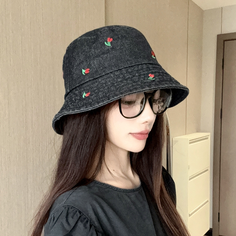 牛仔渔夫帽韩版大头围遮阳盆帽