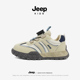 女童鞋 Jeep儿童运动鞋 秋季 皮面跑步鞋 2025新款 轻便软底男童阿甘鞋