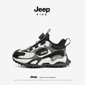 Jeep男童运动鞋 防滑软底儿童老爹潮鞋 2025秋冬新款 网面透气登山鞋