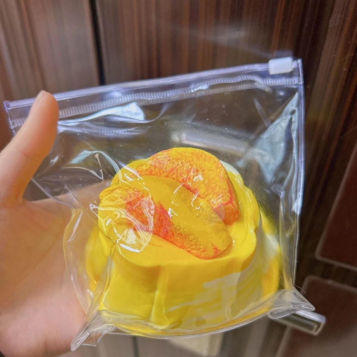小红书同款解压玩具捏捏超软黄桃大布丁食品级硅胶捏捏大克重布丁