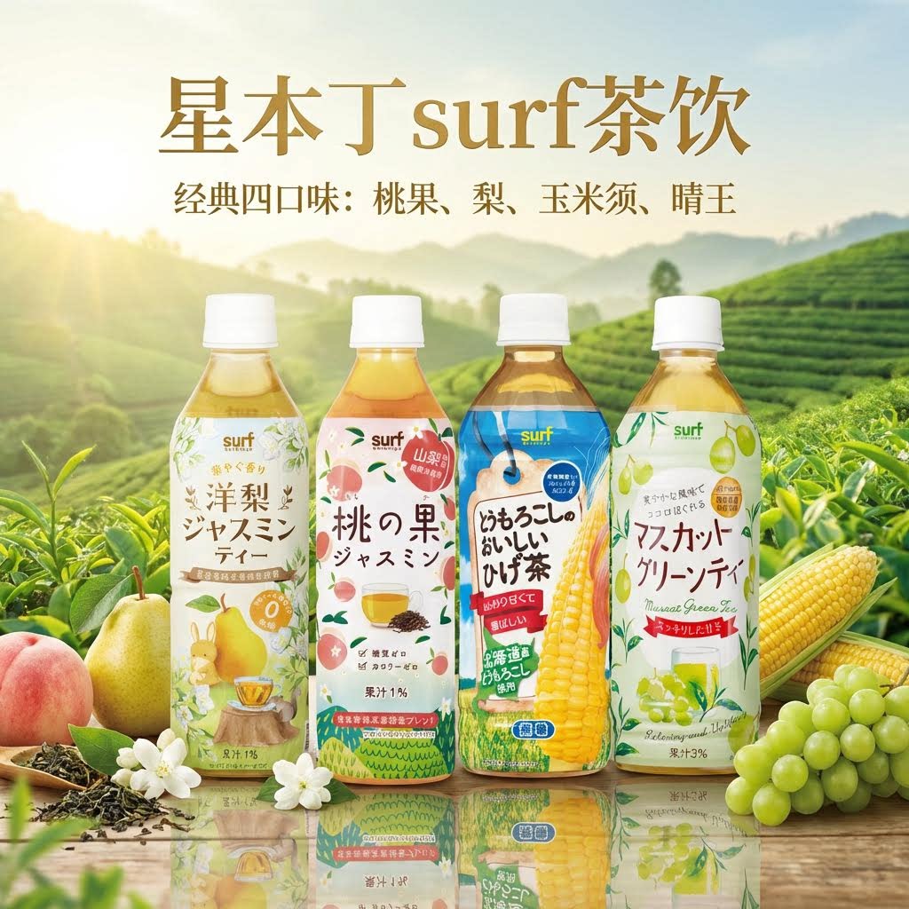 日本晴王绿茶surf健康茶饮500ml图片