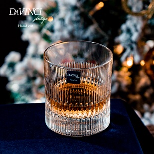 davinci进口威士忌杯酒杯洋酒杯手工水晶玻璃杯礼盒套装 家用杯子