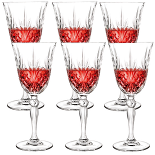 InVINO意大利原装进口水晶红酒杯刻花玻璃杯高脚酒杯家用送礼套装