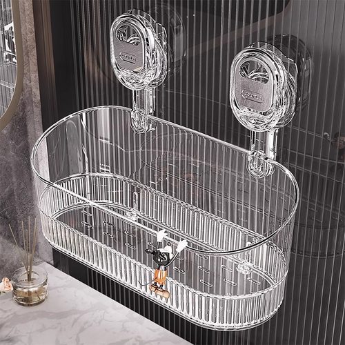 多用途“挂篮”吸盘置物架