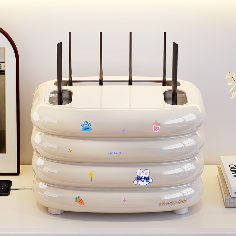 可爱wifi路由器收纳盒免打孔光猫无线放置架新款客厅机顶盒收纳箱