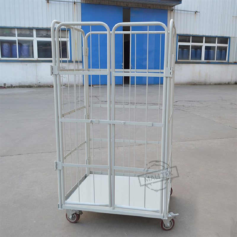 MT-LRC02供应仓库理货周转物流台车喷塑周转车金属笼车喷塑物流车