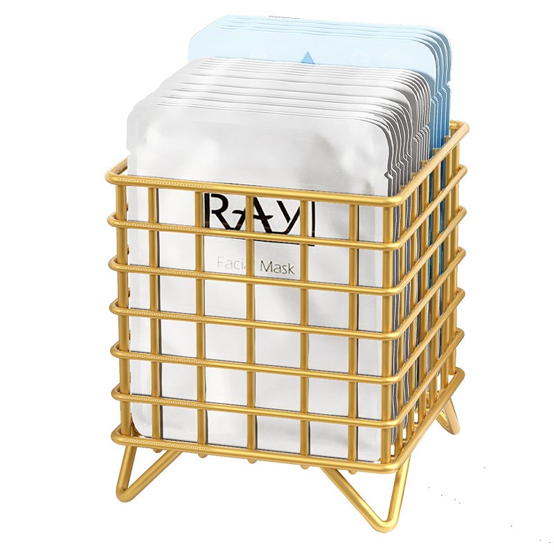 面膜收纳盒桌面梳妆台放口红的盒子化妆品护肤置物架首饰收纳架子