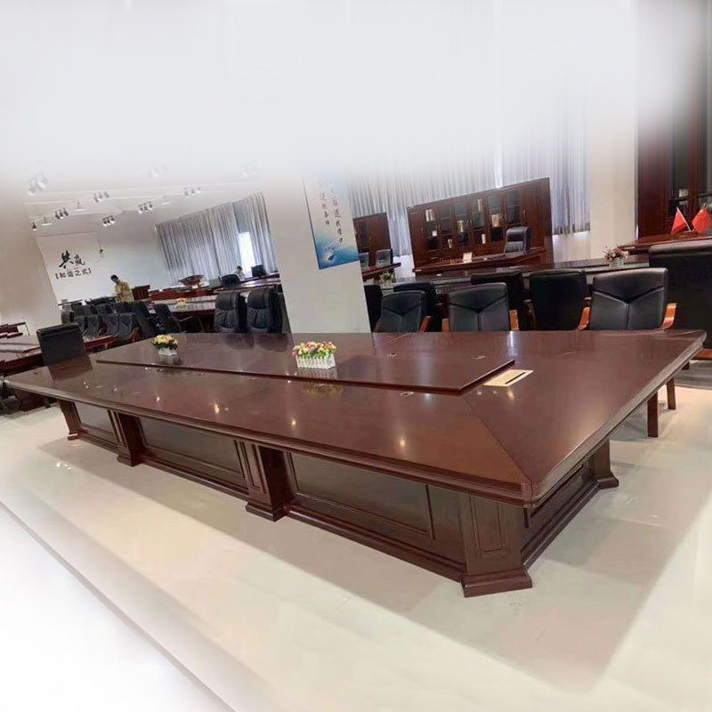 6米大型会议实木皮办公室会客洽谈桌长桌传统中式油漆椭圆 会议桌,商业/办公家具,会议桌,淘宝优惠券,粉丝福利购,淘宝优惠卷