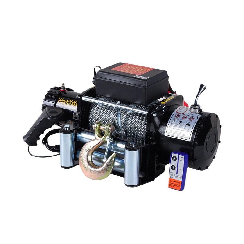 电动绞盘12v24v越野汽车牵引自救拖车绞盘车载小吊机提升机
