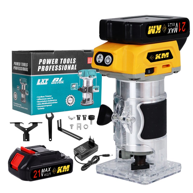 无刷锂电修边机充电多功能木工板开槽工具修边雕刻小锣机厂家供应