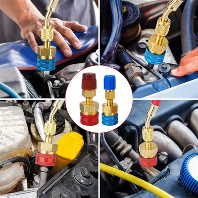 R1234yf快速接头全铜汽车加氟高低压接头空调厂家充气嘴配件