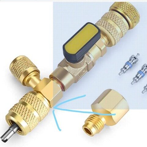 R12R22R410A气门芯装卸工具快速更换阀芯1/4SAE 5/16SAE螺纹接口