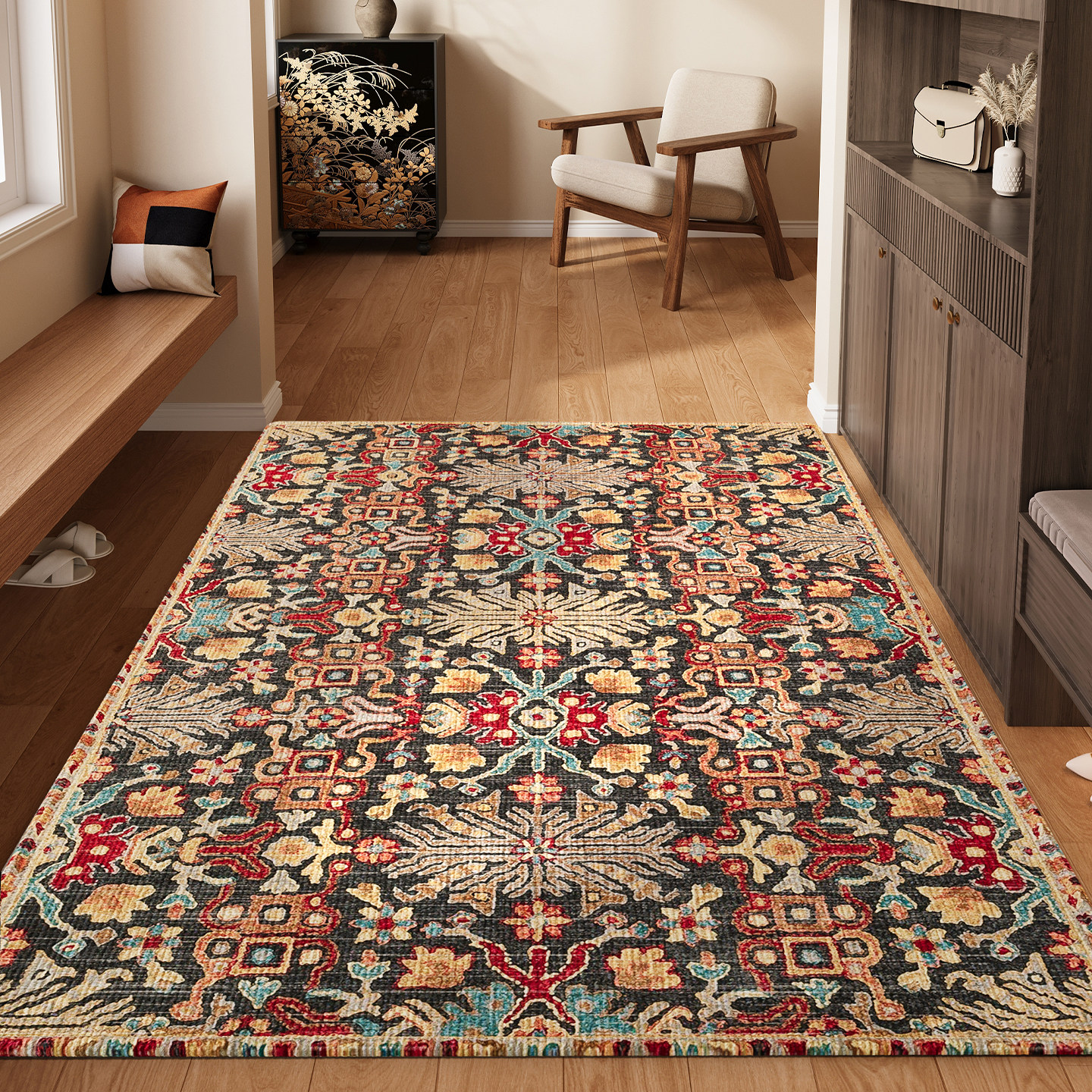 欧式复古入户门地垫进门门垫高端定制家用地毯可裁剪防滑玄关脚垫,居家布艺,入户地垫,淘宝优惠券,粉丝福利购,淘宝优惠卷