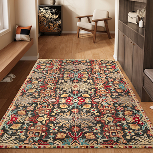 欧式复古入户门地垫进门门垫高端定制家用地毯可裁剪防滑玄关脚垫