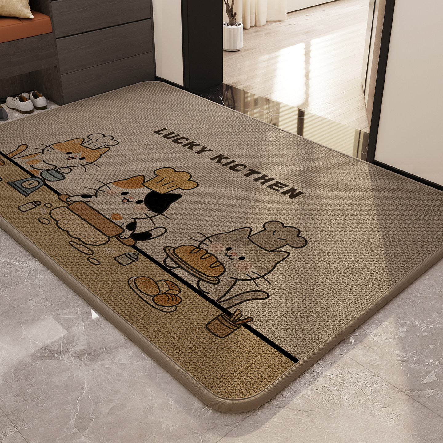 猫咪入户门地垫亚麻编织门垫脚踏垫进门耐脏客厅满铺地毯门口脚垫,居家布艺,入户地垫,淘宝优惠券,粉丝福利购,淘宝优惠卷