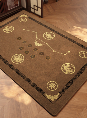 七星聚财开运风水地垫比利时绒入户门进门垫防滑蹭土耐脏脚垫定制