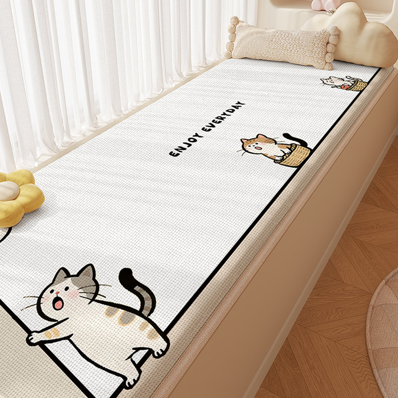 卡通猫咪飘窗垫窗台垫四季通用