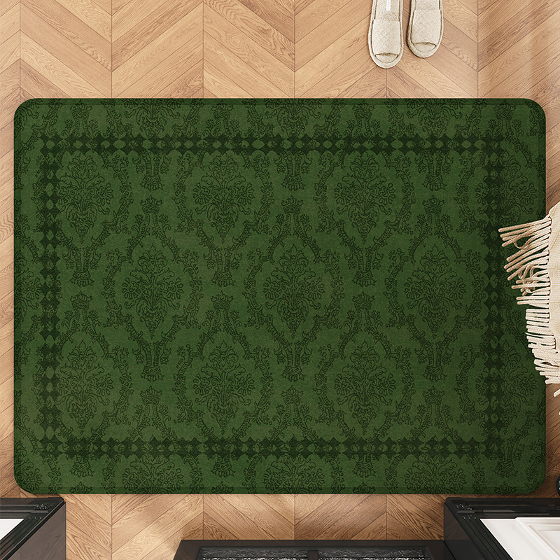 高级复古绿色轻奢脚垫入户门地垫大门进门垫蹭土防滑耐脏地毯定制,居家布艺,入户地垫,淘宝优惠券,粉丝福利购,淘宝优惠卷